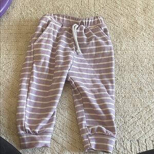 Striped Purple Kids Jogger Pants